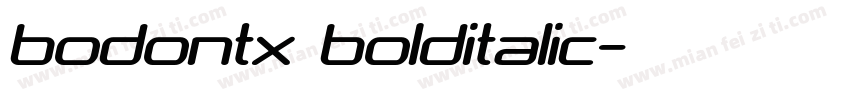 bodontx bolditalic字体转换